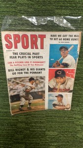 1959 August Sport magazine, Mickey Mantle, Willie Mays