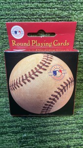 MLB round playing cards