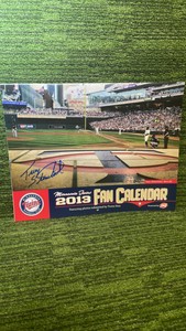 Minnesota Twins Terry Steinbach autographed 2013 fan calendar