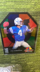 1997 Donruss Studio Jim Harbaugh Stainglass stars jumbo numbered 1000