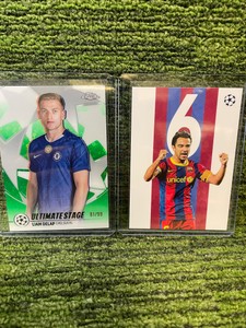 2025 Topps Chrome Champions League LIAM DELAP Ultimate Stage numbered99  & XAVI HERHANDEZ Insert