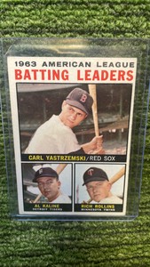 1964 Topps YASTRZEMSKI, Kaline, Rollins American League, batting leaders