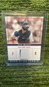 2005 Fleer Joe Mauer Wave of the Future game orange jersey number610