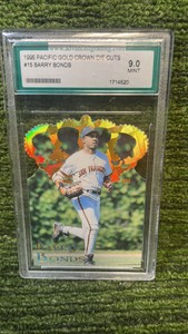 1995 Pacific Gold Crown diecuts Barry Bonds graded 9