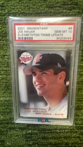 2001 Grand Stand Joe Mauer Elizabethton Twins Update PSA graded GEM MT 10, Minnesota Twins