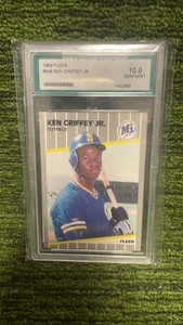 1989 Fleer Ken Griffey Junior graded GEM MINT 10