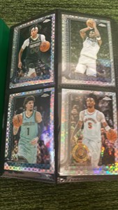 202526 Topps Chrome Basketball refractors and inserts stars and rookies 25 pages four cards per page 100 cards total