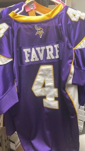 Minnesota Vikings, Brett Favre official On Field NFL Reebok Jersey