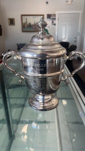 1957 horse racing trophy from mademoiselle stakes in Louisiana