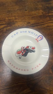 cap and whip Waterford park ashtray