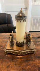 1930s Italian brass horse themed lamp florentine lamps