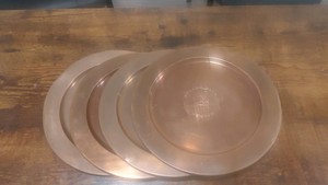 lot of 4 retama polo center copper plates several pounds of copper