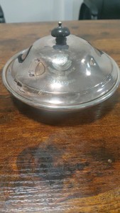 very early f.j. ross and sons silver plated dish dated 1901