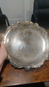 1961 baton Rouge fairgrounds silver plated platter trophy