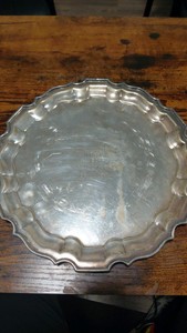 1937 silver plated platter horse show trophy