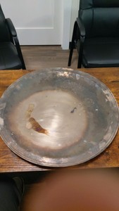 1957 large silver plated oldham county fair platter