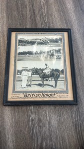 1946 British knight horse racing photo