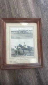 1949 fickle man horse racing photograph