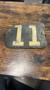 late 1800s early 1900s leather jockey identification arm band