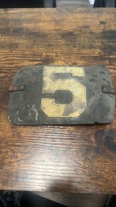 late 1800s early 1900s leather jockey identification number arm band