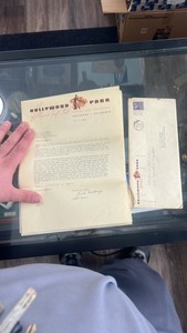 1944 wwii letter from General manager of Hollywood park to American legion