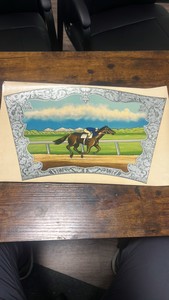 early 1900s horse racing gambling decal sign