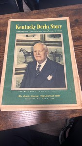 1949 Kentucky derby 75th anniversary commemorative news paper