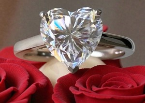 Certified 2 Ct Heart Shape White Diamond Solitaire Ring