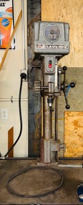 Clausing 1633 Drill Press with Heavy Duty Steel machining table.