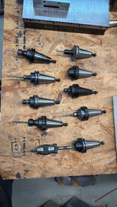 (10) ASSORTED Cat-style taper tool holders