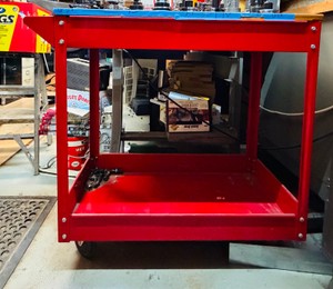 RED Metal Rolling cart-Cart Only
