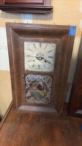 ANTIQUE Ansonia Brass  Weight-Driven Ogee Wall Clock