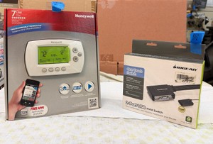 Honeywell Programmable Thermostat & IOgear One Touch switch