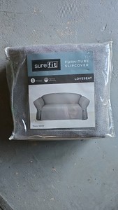 SureFit Furniture SlipCover LoveSeat Mason Grey