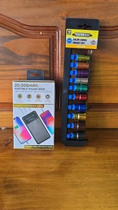 NEW Power Bank Portable and METRIC Color Coded Socket Set
