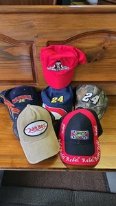 6 Ball Caps- Jeff Gordon, Rebel Fishing,  Dutch Boyz