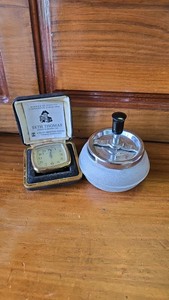 Seth Thomas Watch and Vintage Spinning AshTray