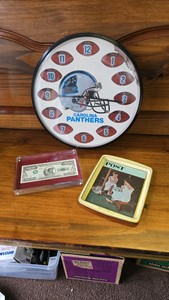 Carolina Panthers Clock,  One Million Dollars encased, Girl In n Mirror Tin Plate