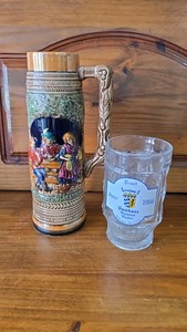 Tall Stien and Schones Glass Mug