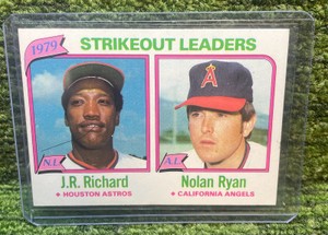 1980 Topps Strikeout Leaders Nolan Ryan & J.R.Richard