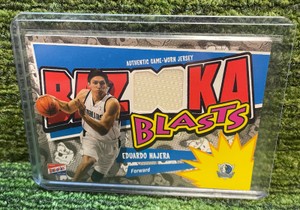 2003 Topps NBA Bazooka Blast Eduardo NAJERA Authentic Game Jersey Card