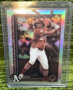 2025 Topps Chrome Nick Kurtz Sepia Foil Refractor Oakland As