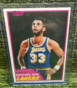 1981 Topps NBA Kareem Abdul-Jabbar, Center- Los Angeles Lakers
