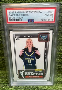 2025 Panini Instant WNBA Paige Bueckers RC Draft Night PSA Graded 8 Rookie Card