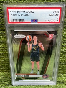 2024 PRIZM WNBA Caitlin Clark Rookie Card RCPSA graded 8 Indiana Fever