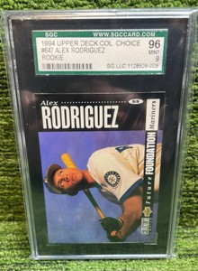 1994 Upper Deck Collectors Choice Alex Rodriguez rookie RC, SGC graded 9, Seattle Mariners