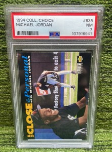 1994 Collectors Choice Upper Deck Michael Jordan Up Close and Personal PSA graded 7