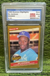 1986 Donruss Highlights Bo Jackson rookie card RC authentication GEM MINT 10