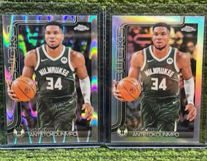 202526 Topps Chrome NBA GIANNIS ANTETOKOUNPO Refractor Lot of 2-Milwaukee Bucks