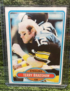 1980 Tops NFL, Terry Bradshaw, Pittsburgh Steelers QB